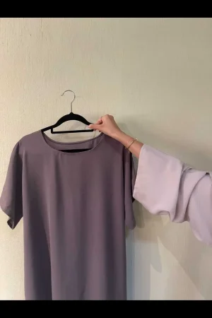 Mauve inner slip with half sleeves