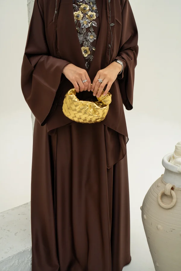 Brown abaya set