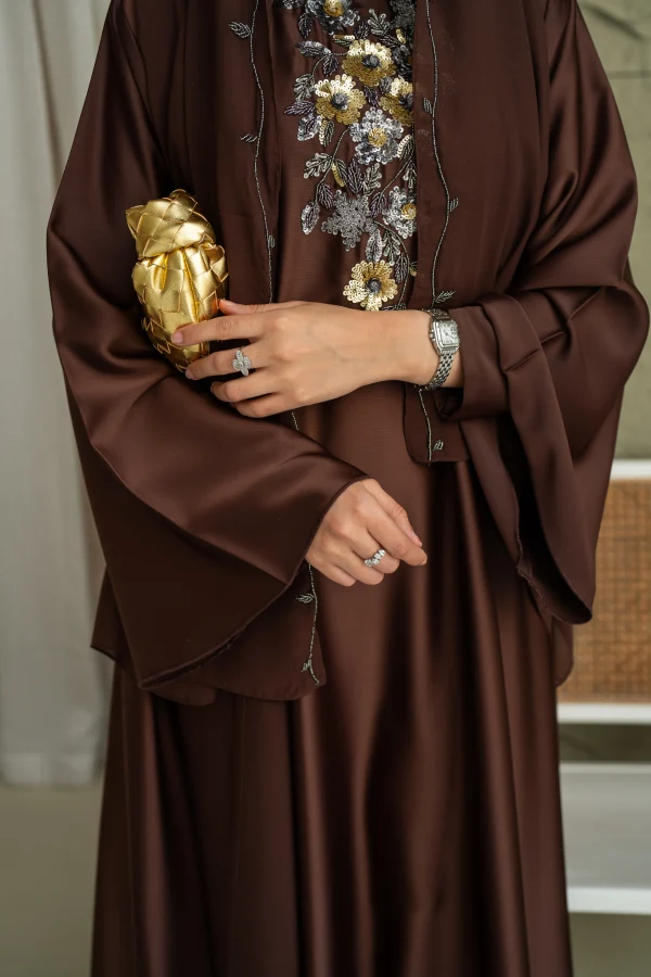 Brown abaya set