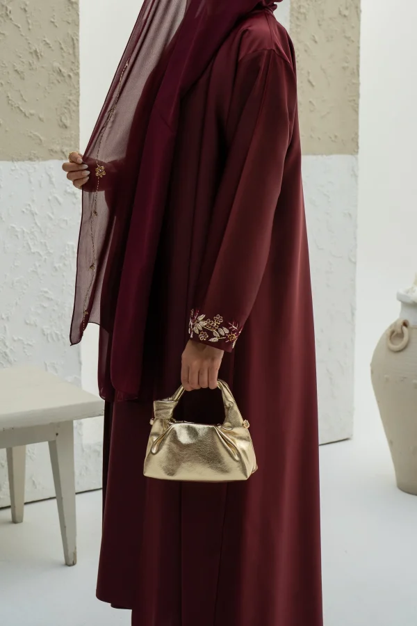 Maroon abaya dress